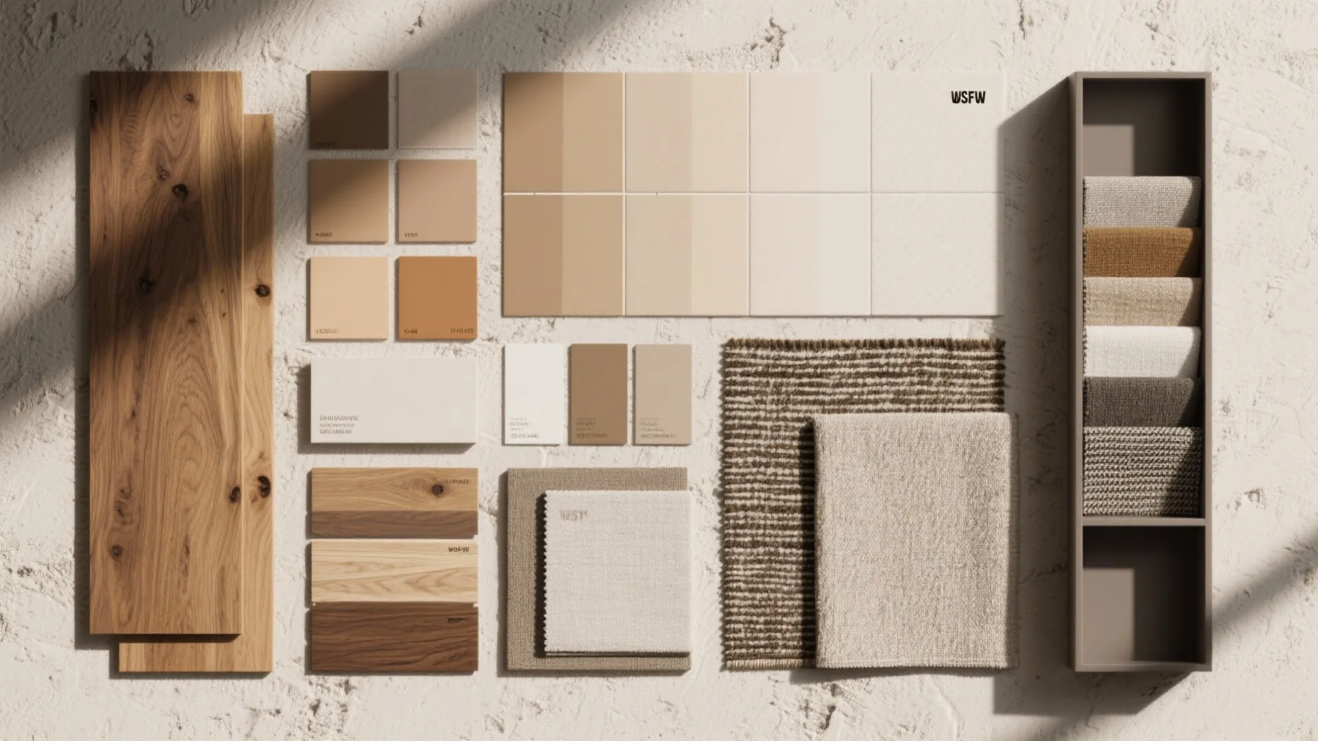 5. Use consistent materials and vertical storage