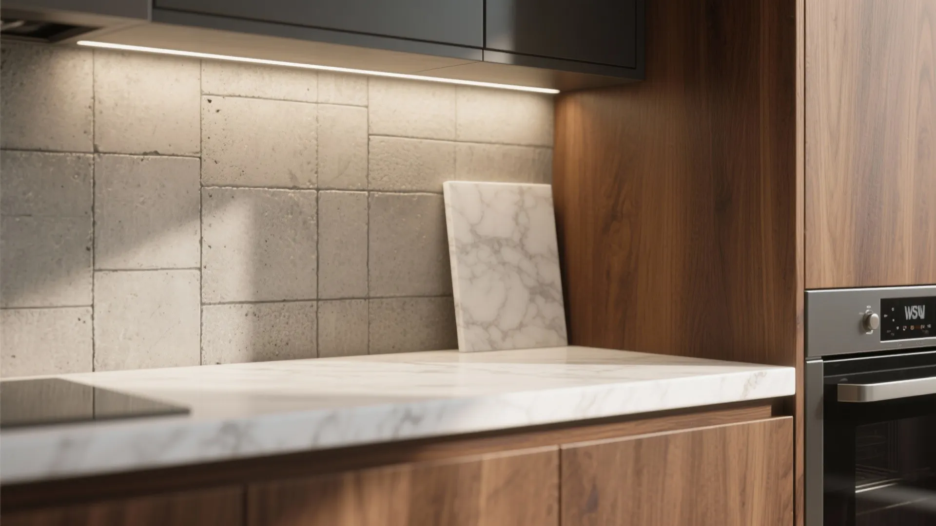 3. Add texture: wood grain, concrete, and tiles