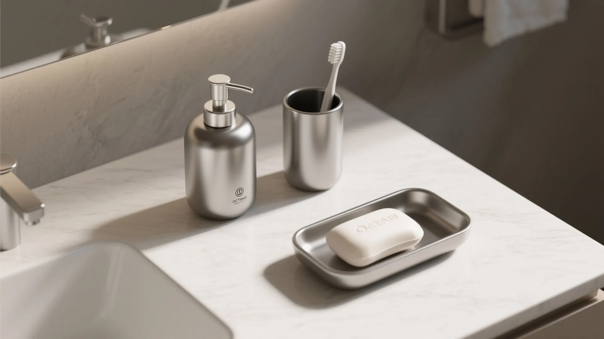 Aluminium accessories with matte finish