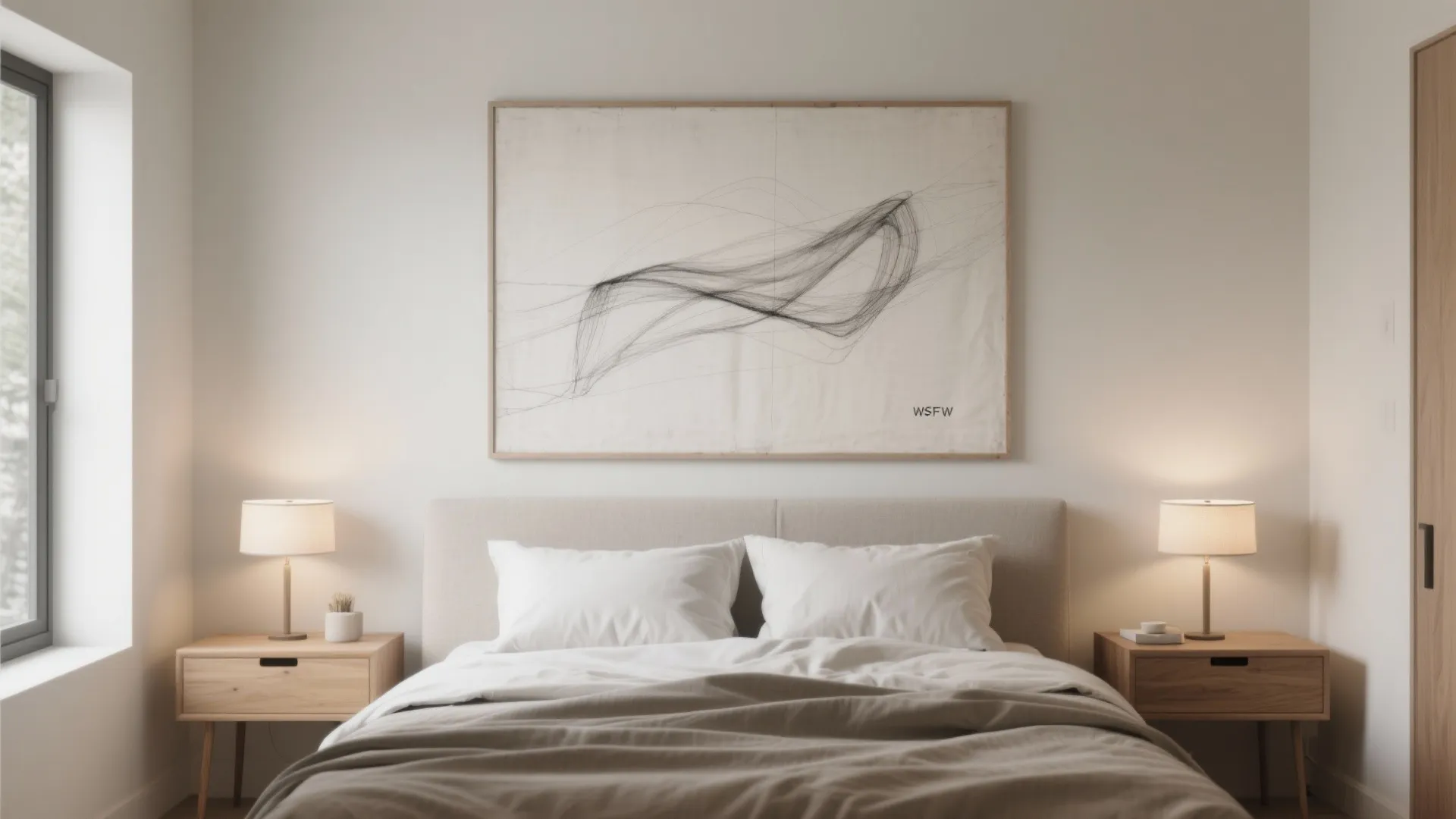 3. Oversized art or mural (keep it matte)