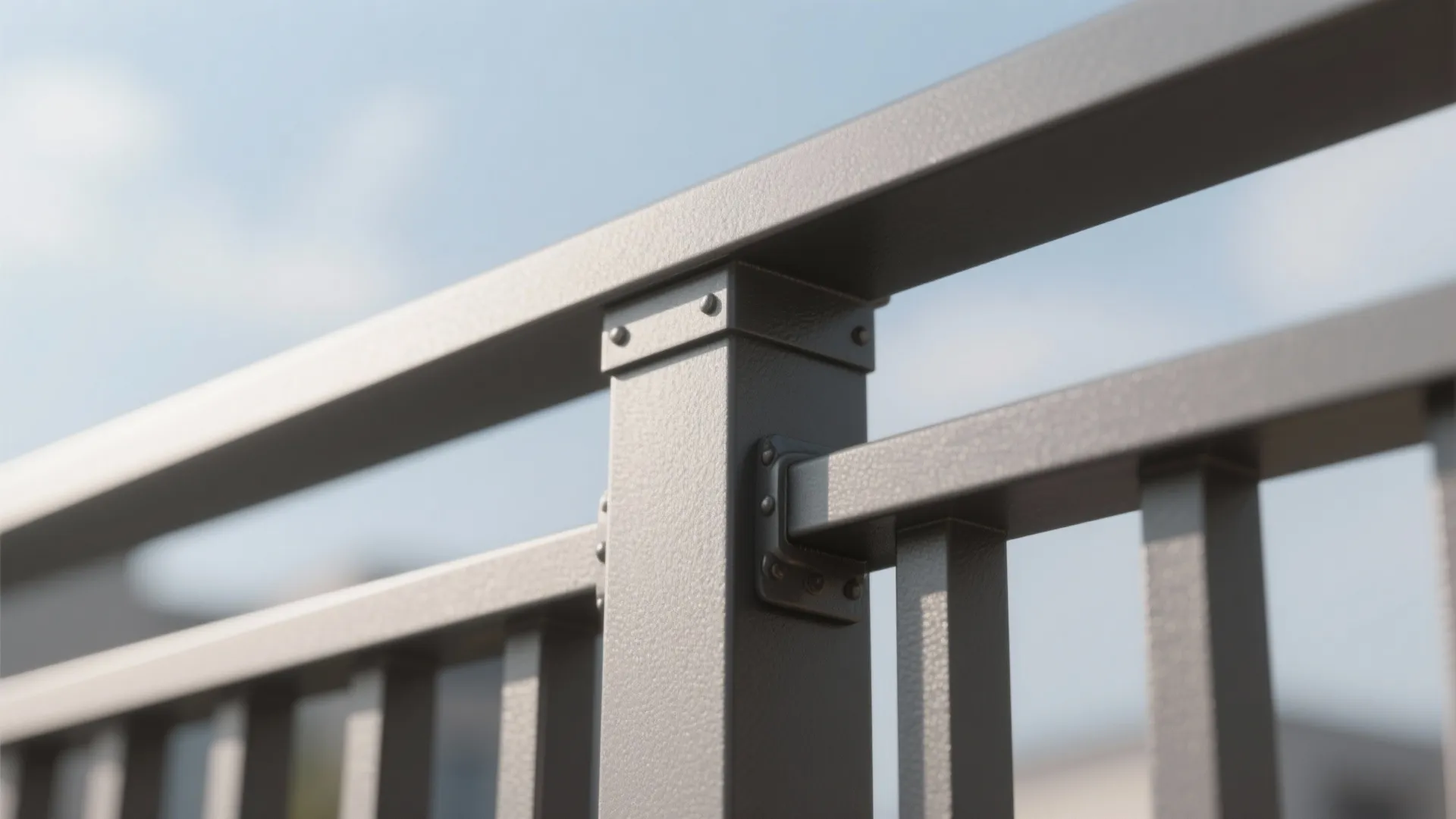 Slender Metal Balusters with a Matte Finish