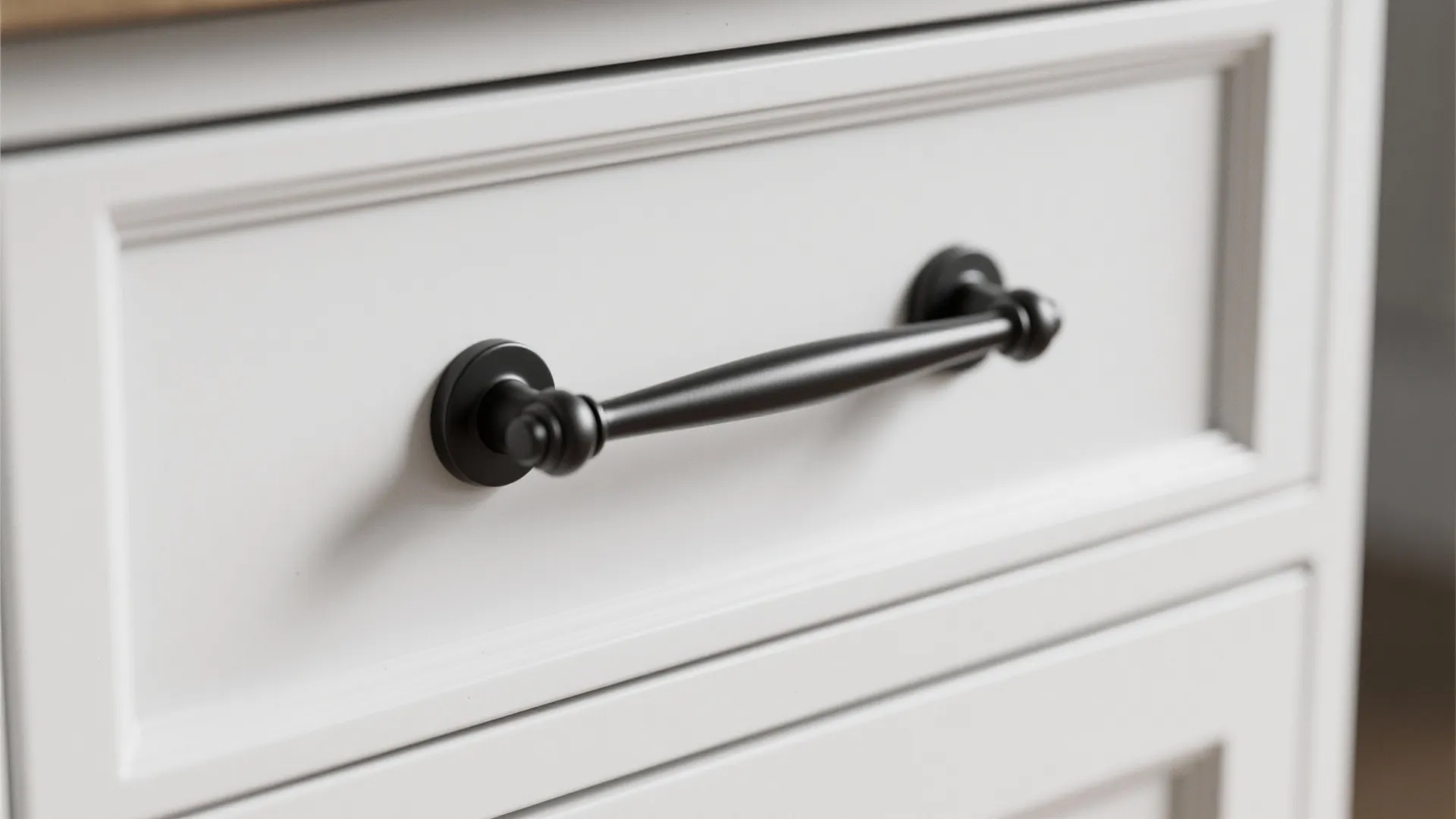 1. Matte Black Bar Pulls for Modern Minimalism