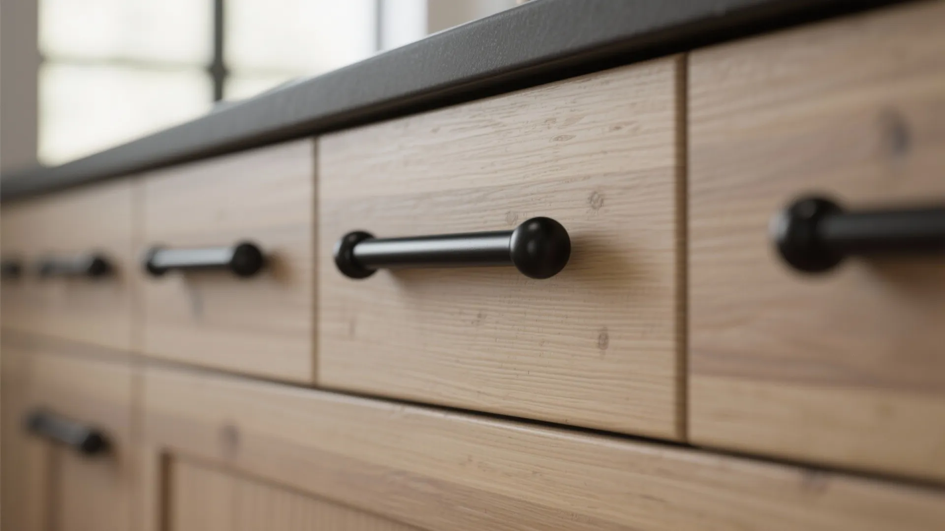 1. Matte bar pulls for streamlined modern looks