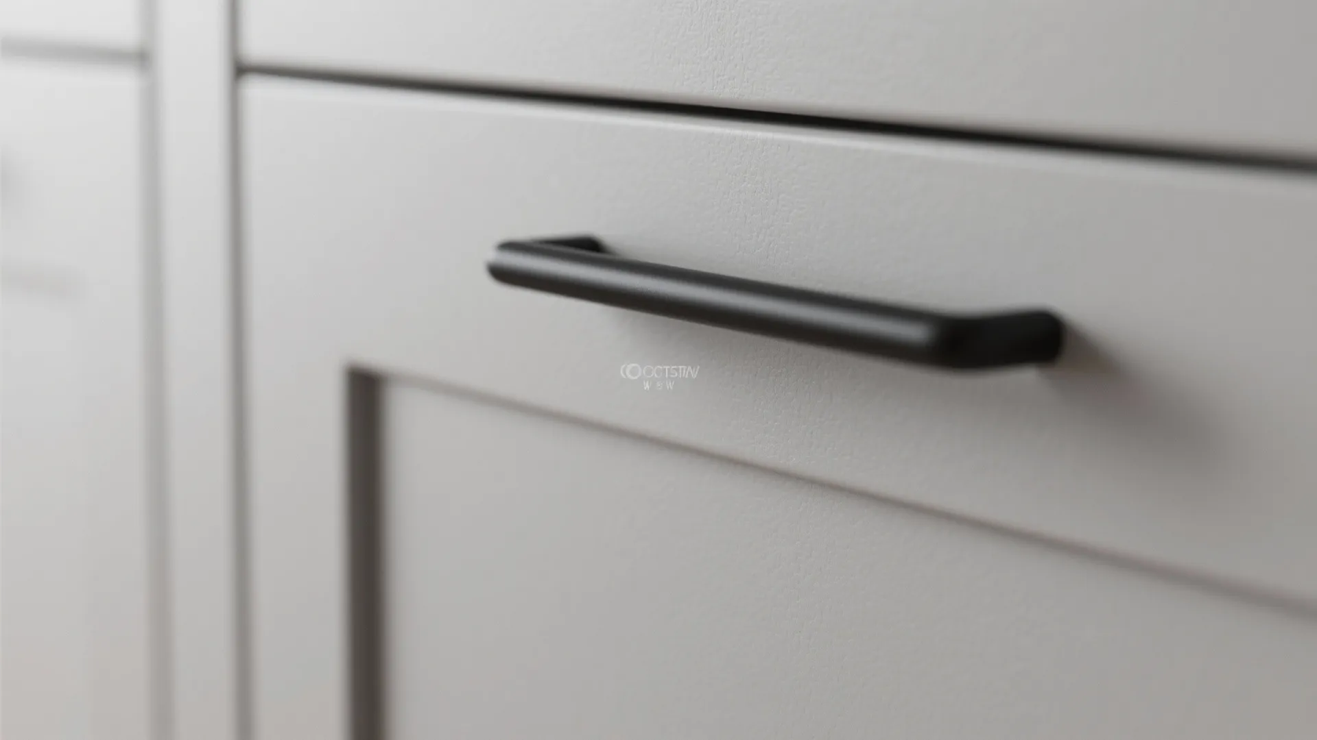 1. Matte black bar pulls for modern minimalism