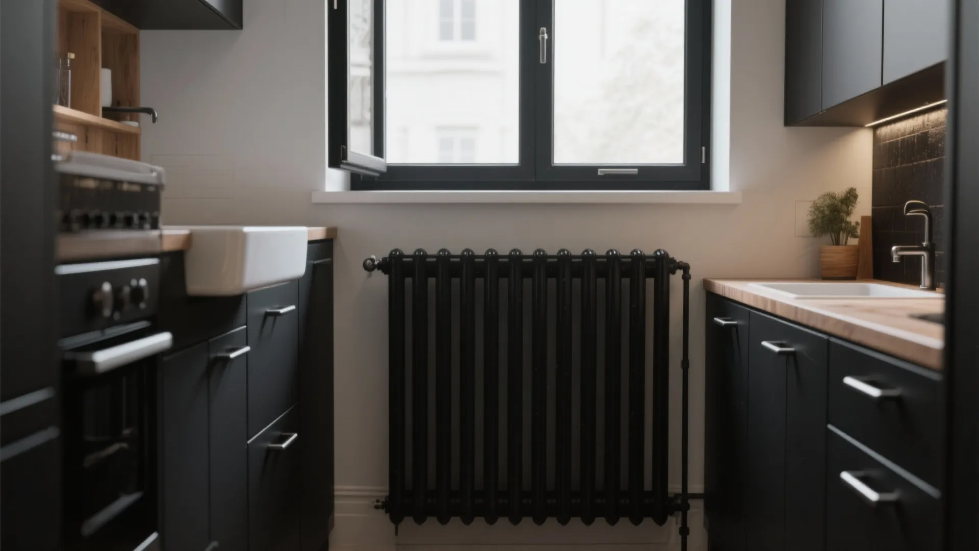 2. Matte black metal for modern drama