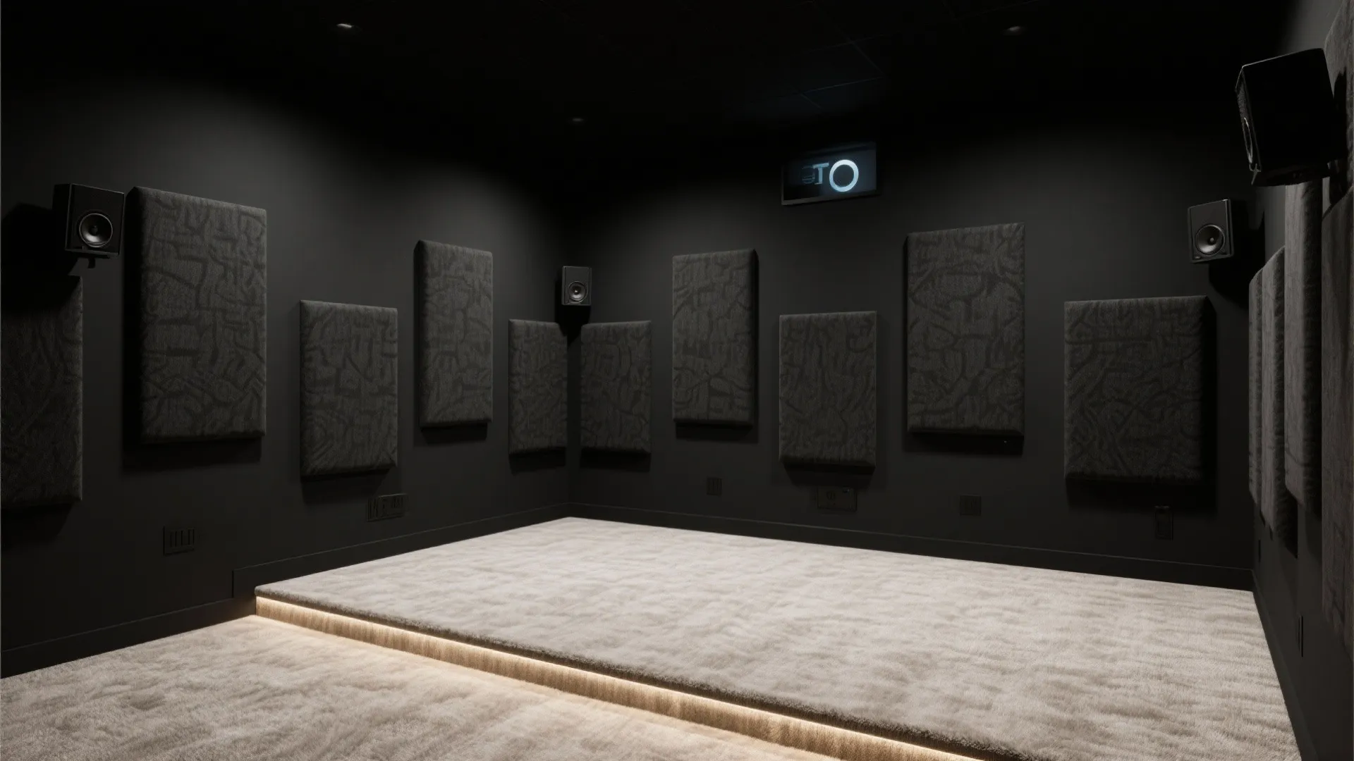 4. Matte Black with Acoustic Panels