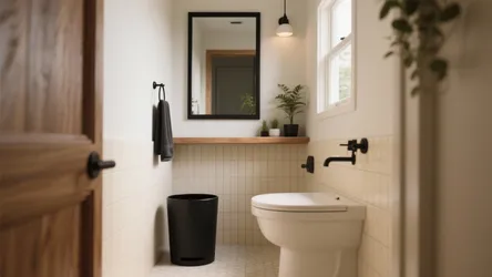5 Small-Space Ideas for a Black Wastebasket in Bathroom
