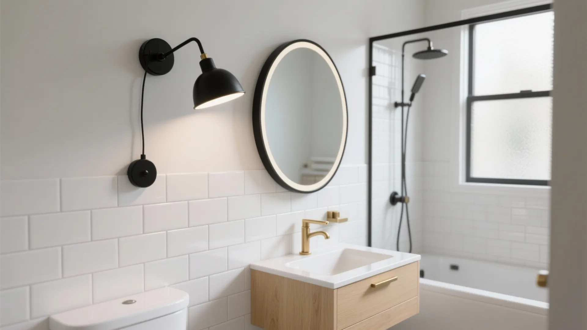 5 Bold Ideas for Black Bathroom Wall Lights