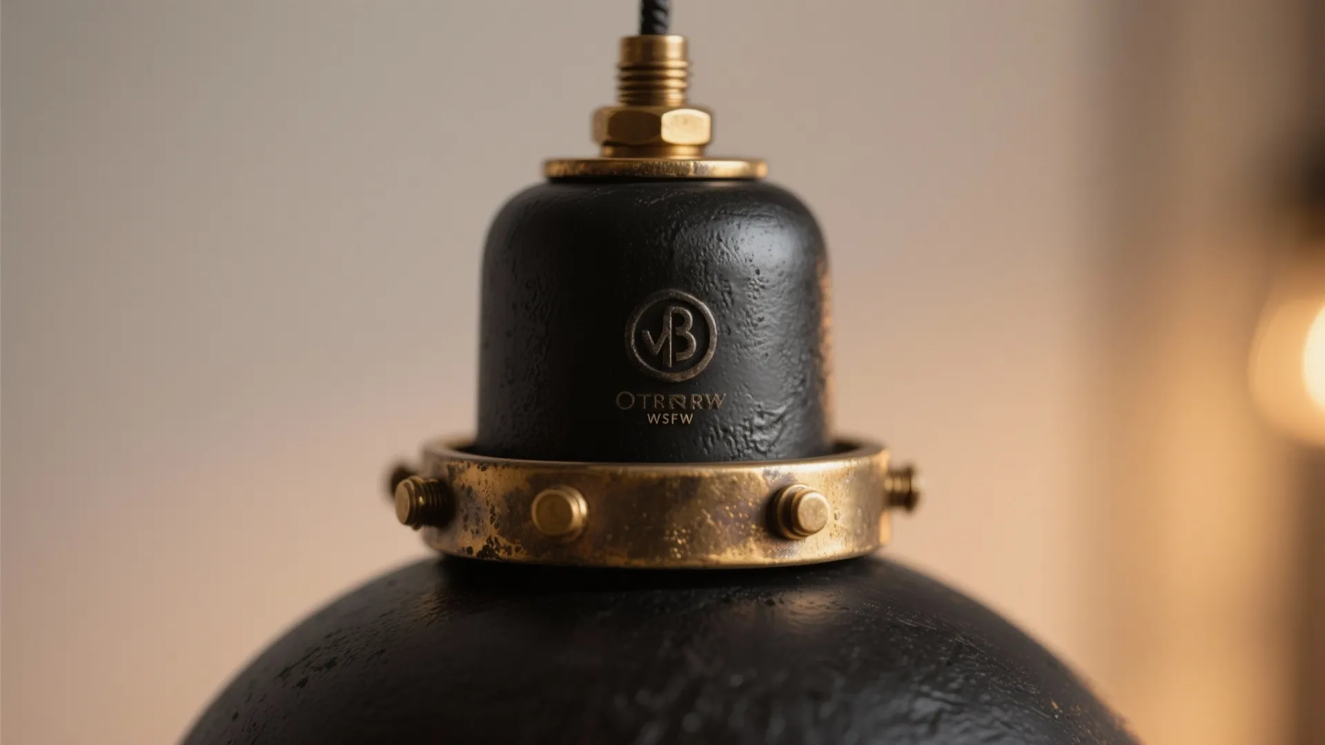 3. Matte Black with Warm Brass Accents