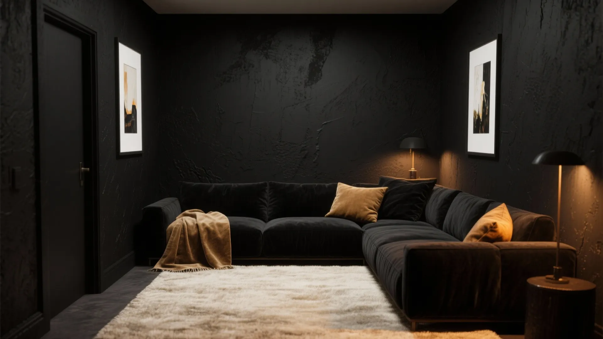 1. Matte black as a calm canvas