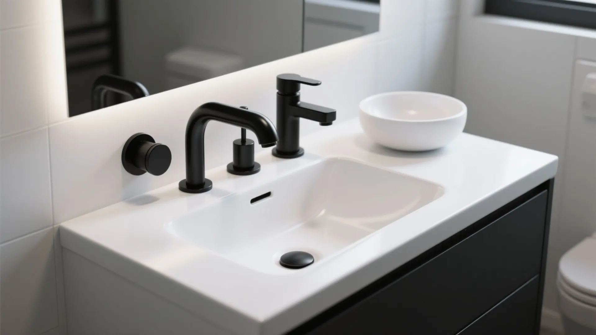 2. Minimalist Matte Black Contrast