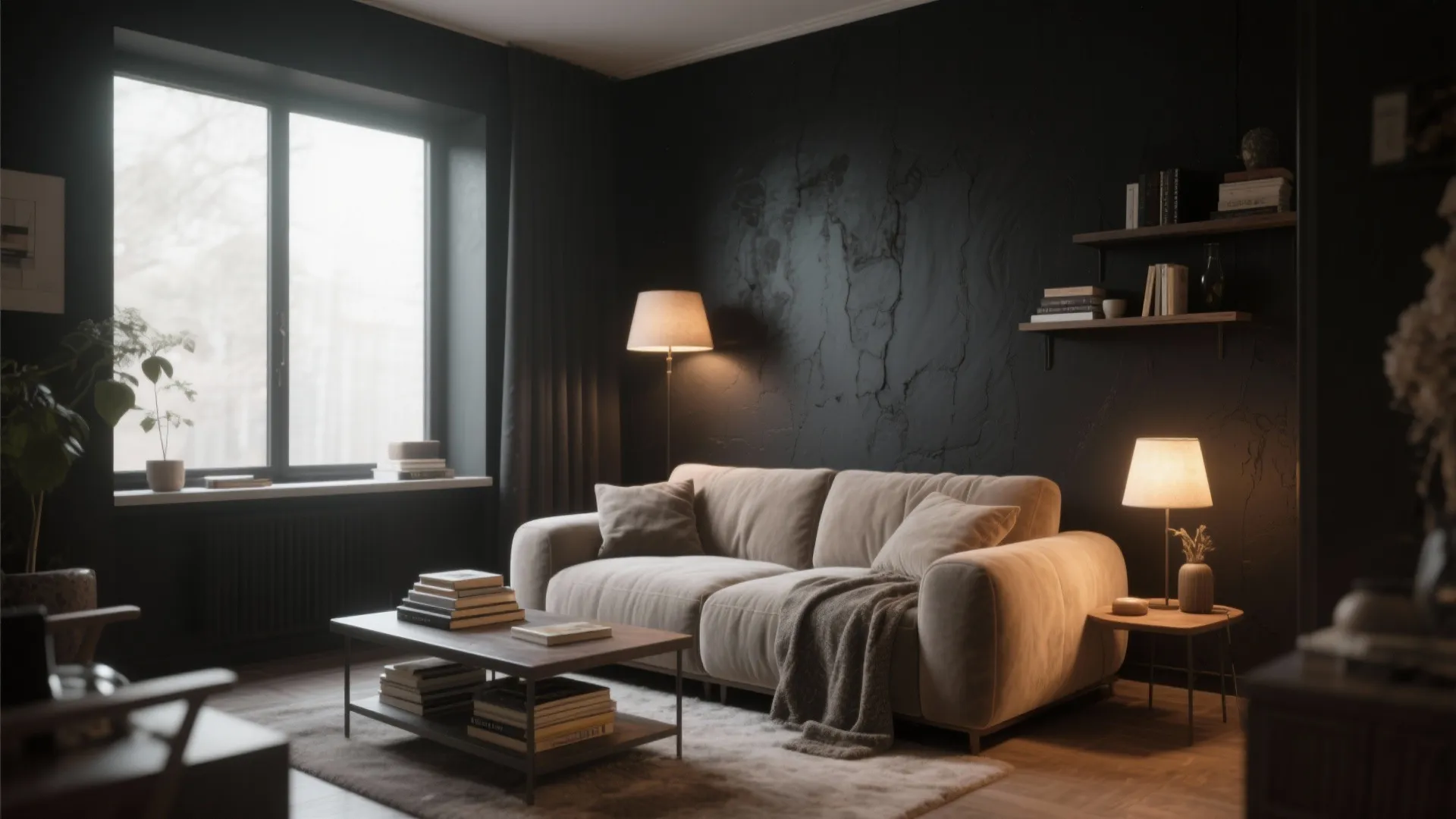 1. Matte Black for a Cozy Atmosphere