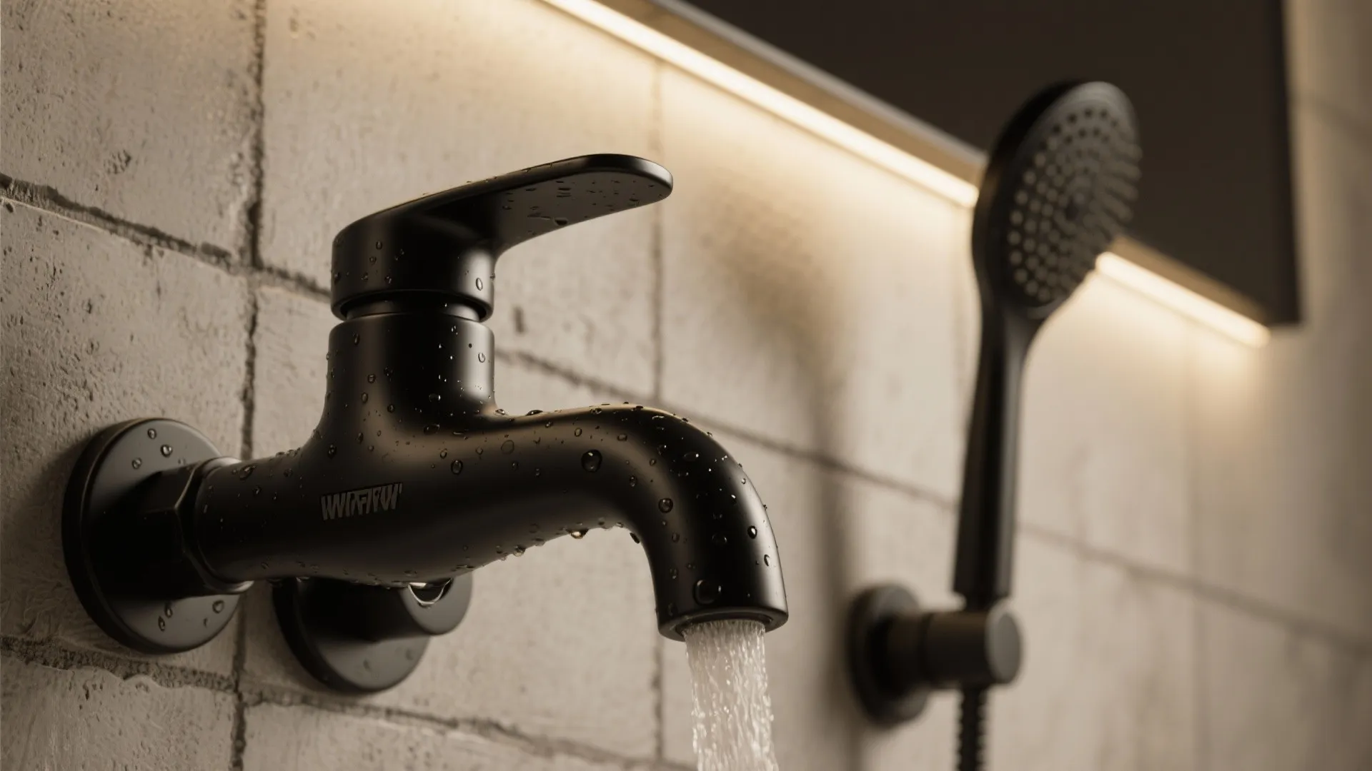 2. Matte black fixtures and utilitarian hardware