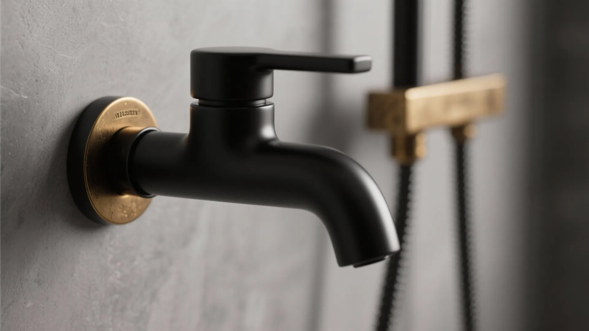 2. Matte Black Fixtures and Warm Metals