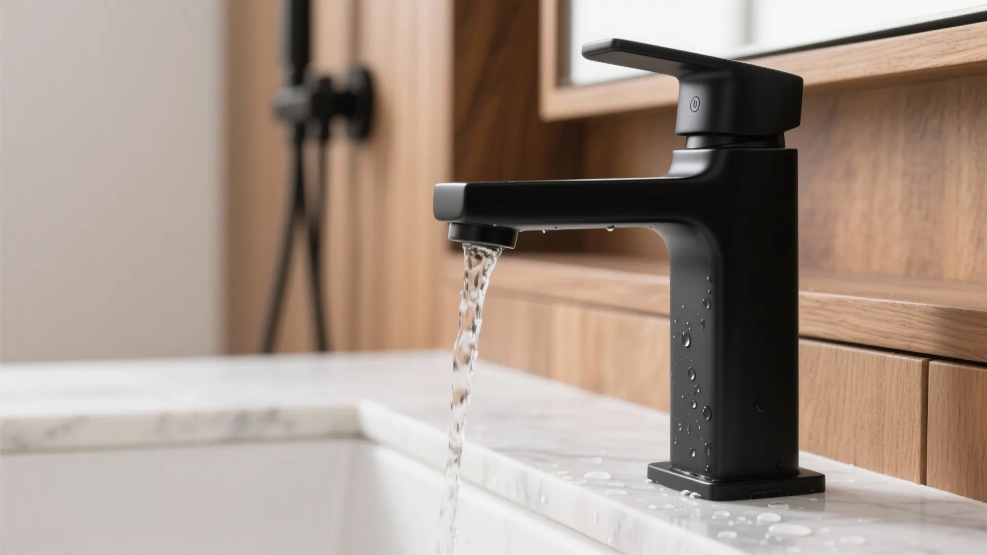 4. Matte Black Fixtures