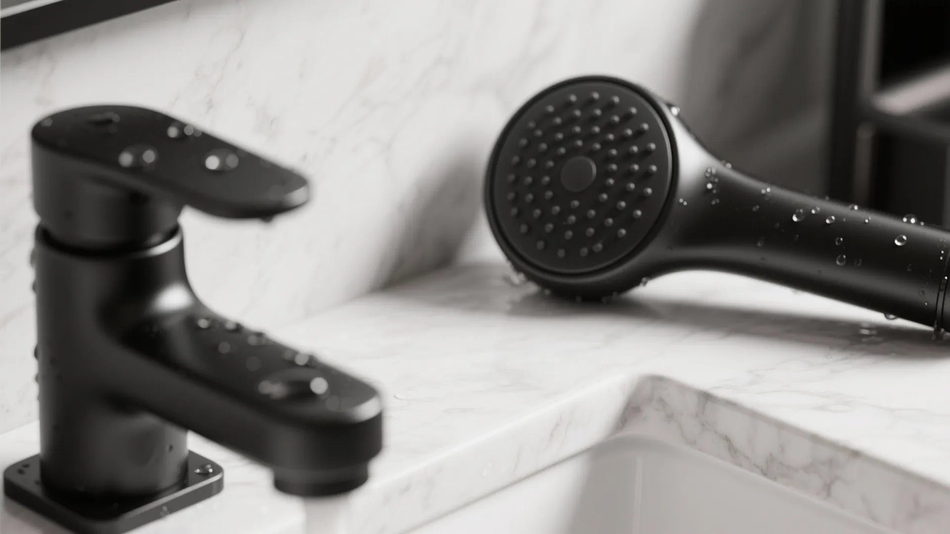 2. Matte Black Fixtures