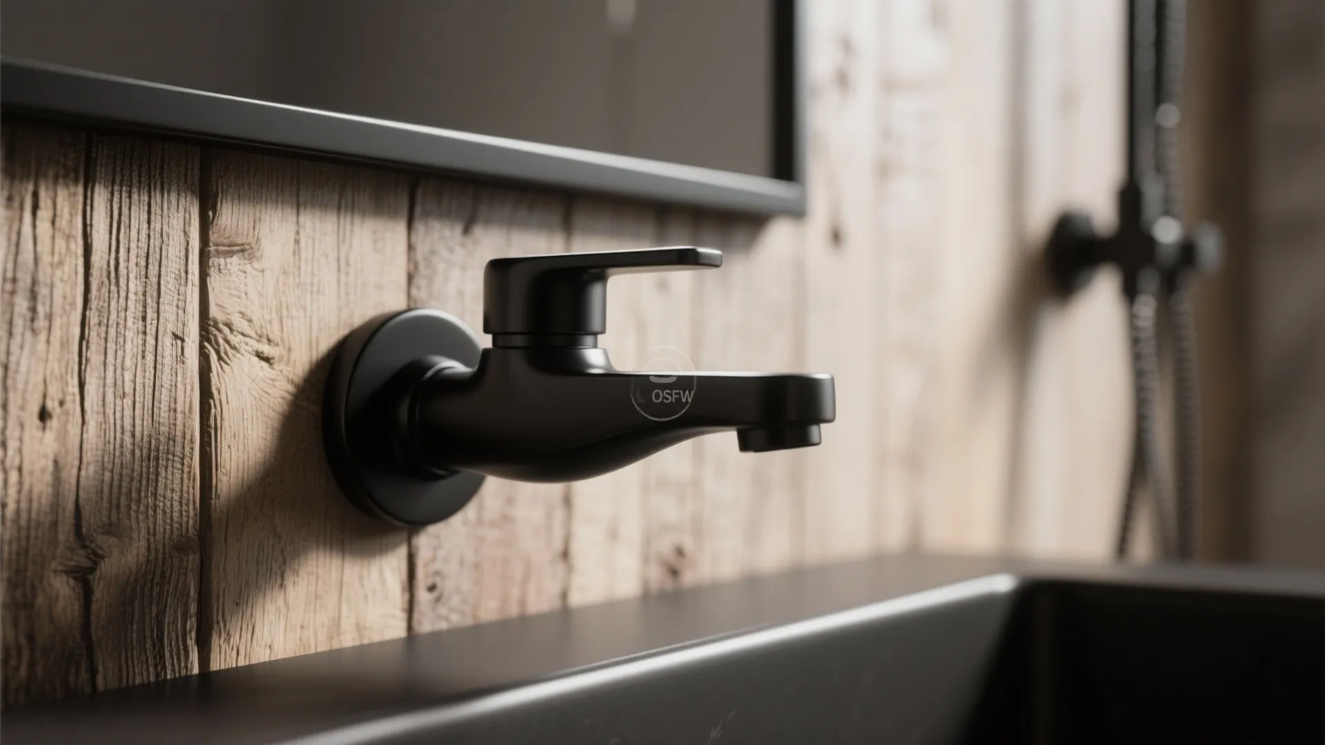 3. Matte Black Fixtures