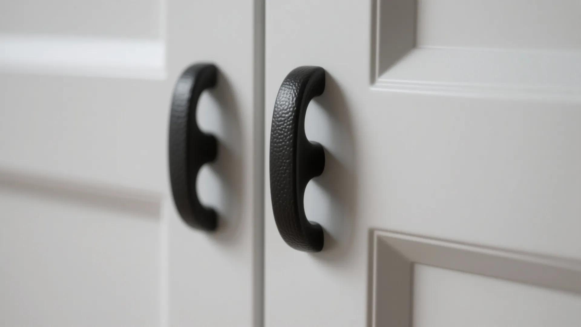 1. Monochrome Contrast with Matte Black Handles