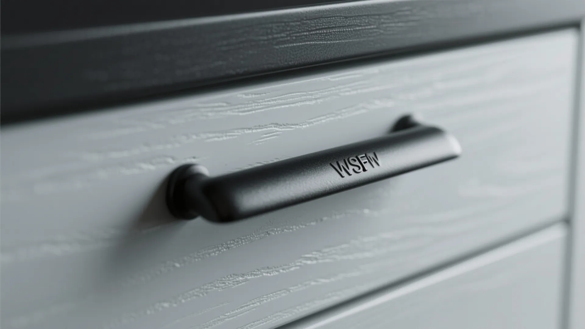 3. Add matte black hardware for contrast