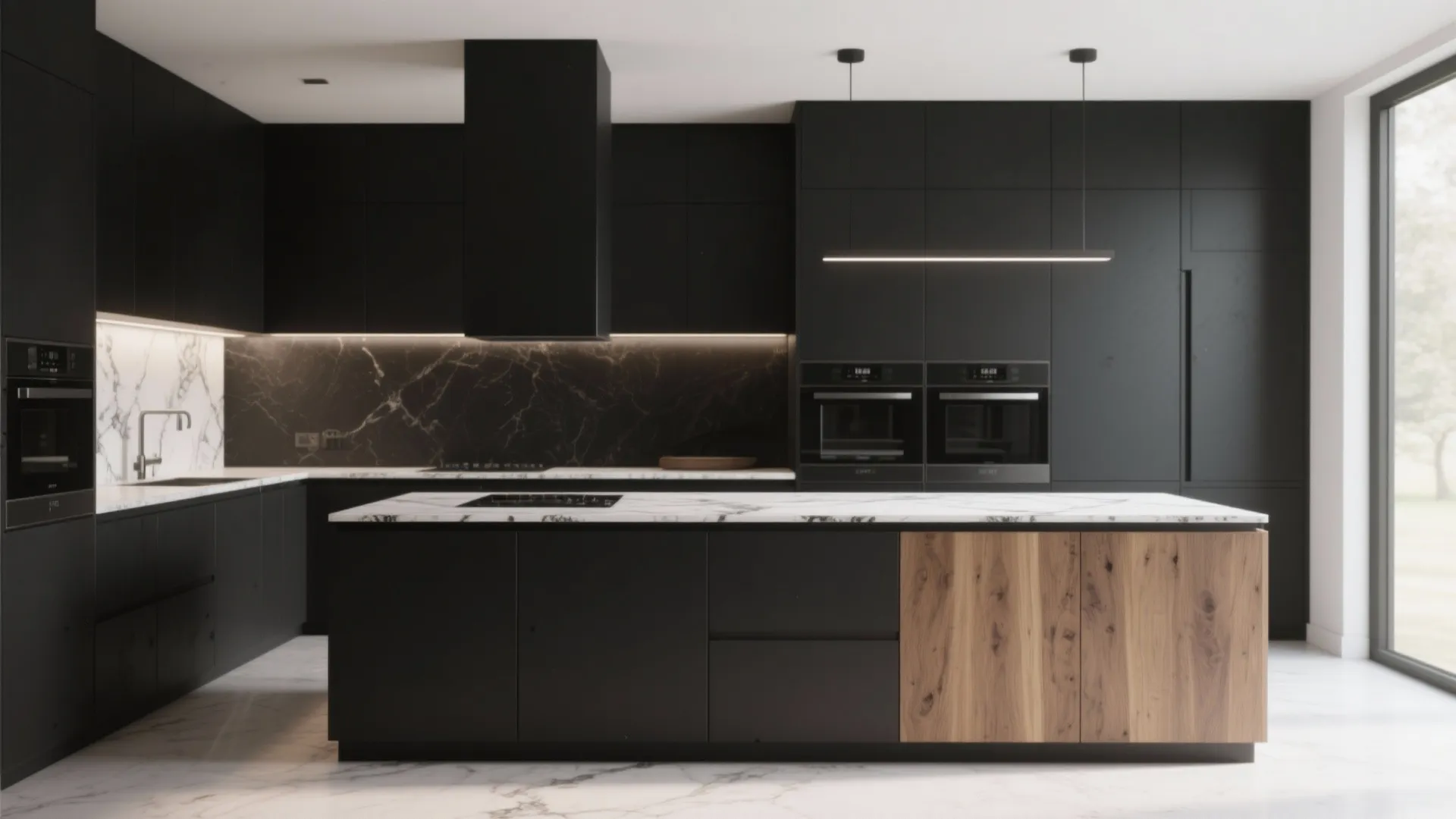 3. Blackboard-inspired matte finishes for modern kitchens