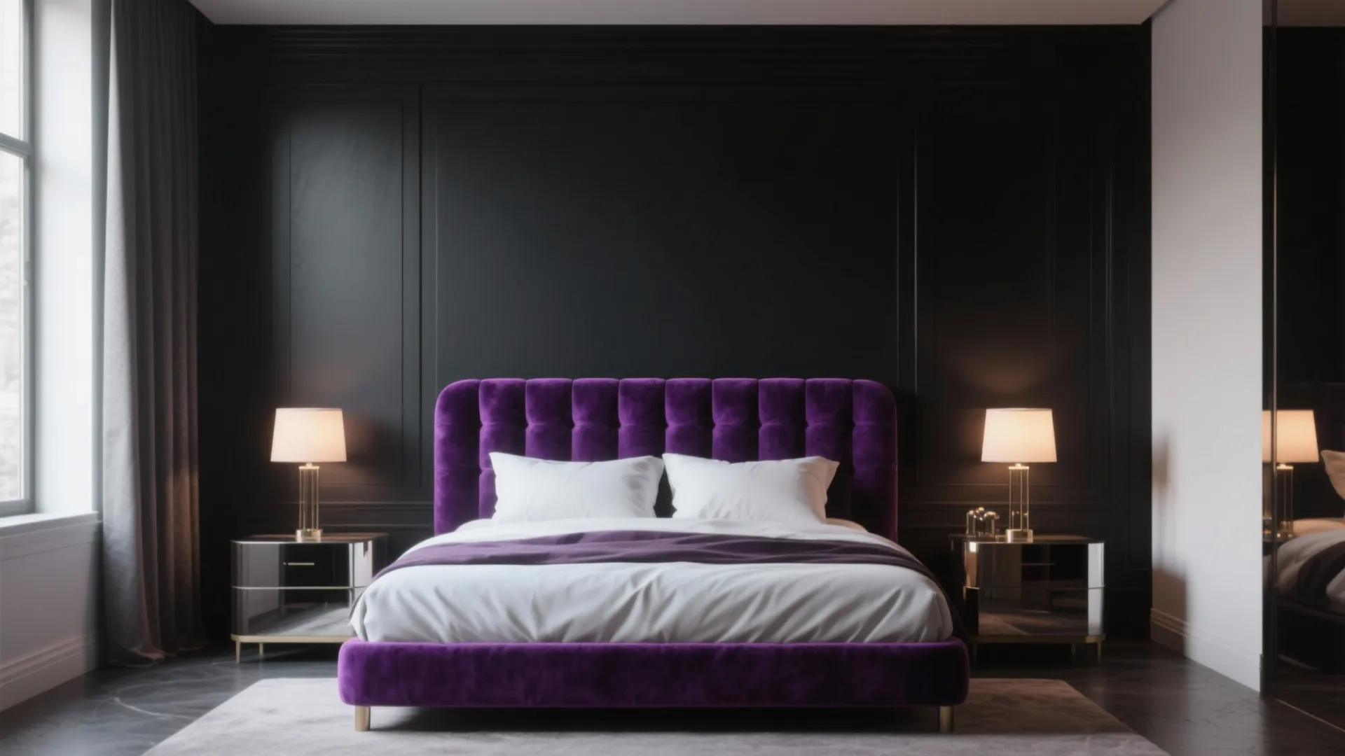 Inspiration 1: Matte Black Base with Jewel Purple Accent