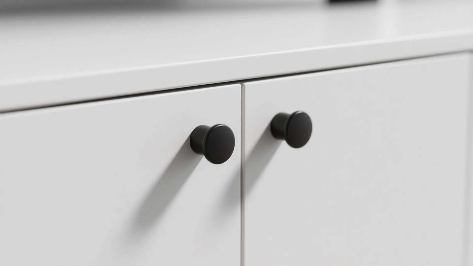 3. Matte Black Knobs for Minimalist Kitchens