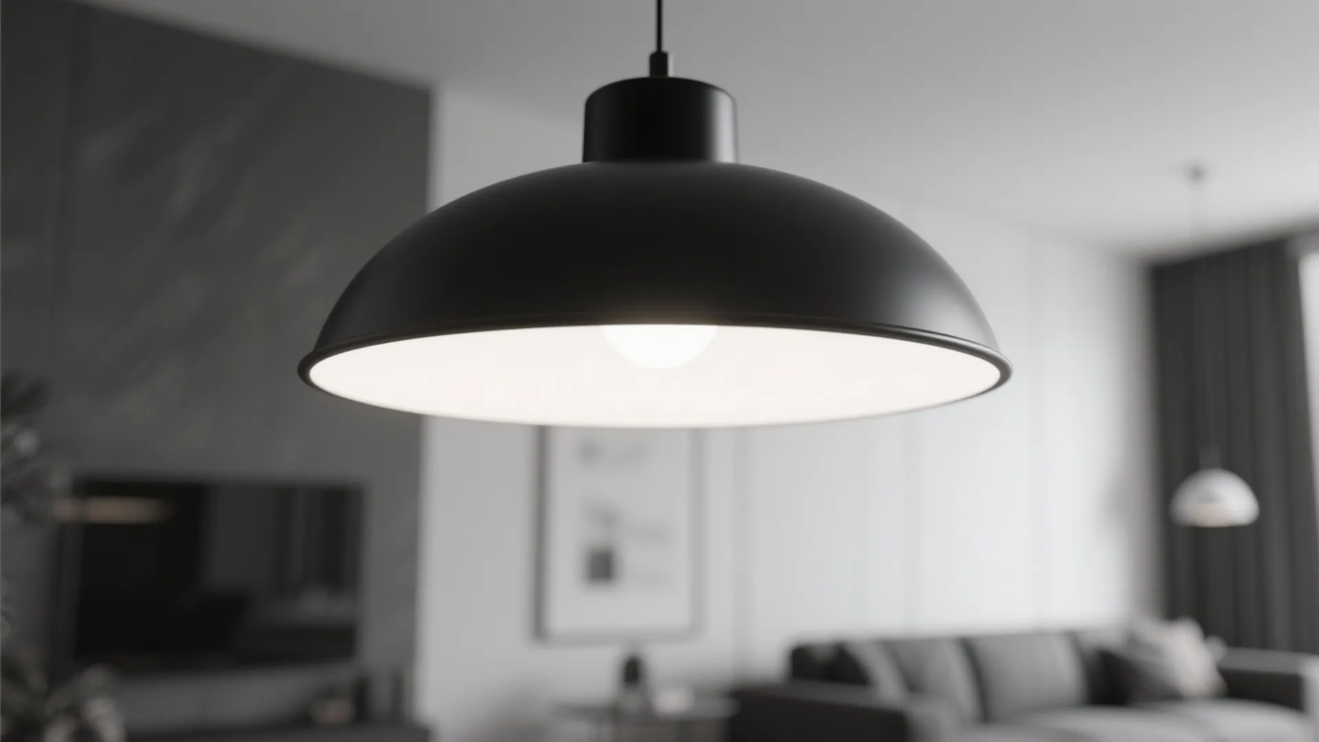 9. Matte Black Lighting Fixtures