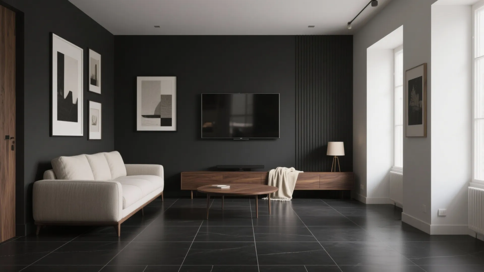 Matte Black Tiles for Cozy, Low-Glare Elegance