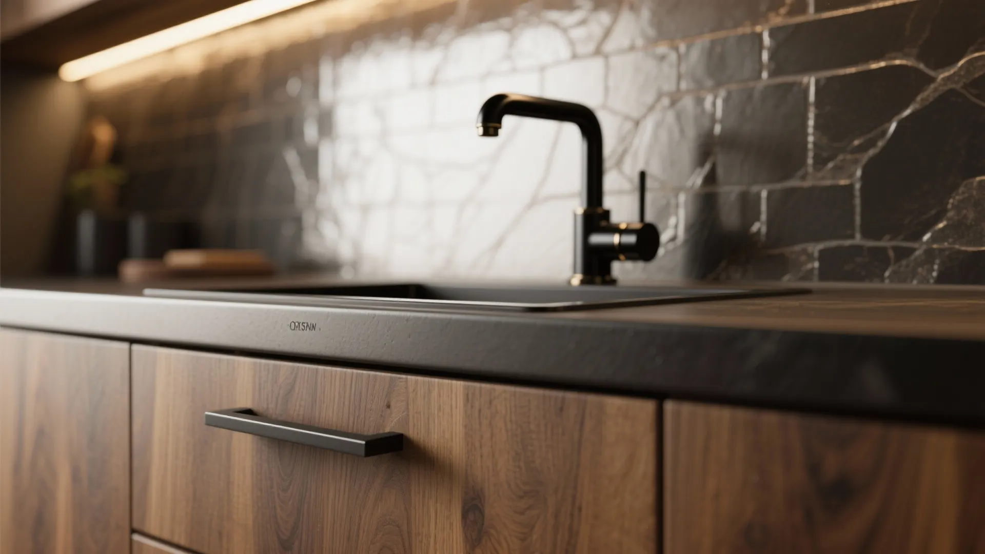 2. Matte Black Accents for Contrast