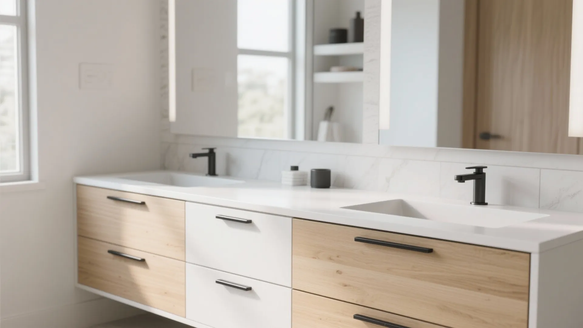 1. Matte Black Bar Pulls for Modern Contrast