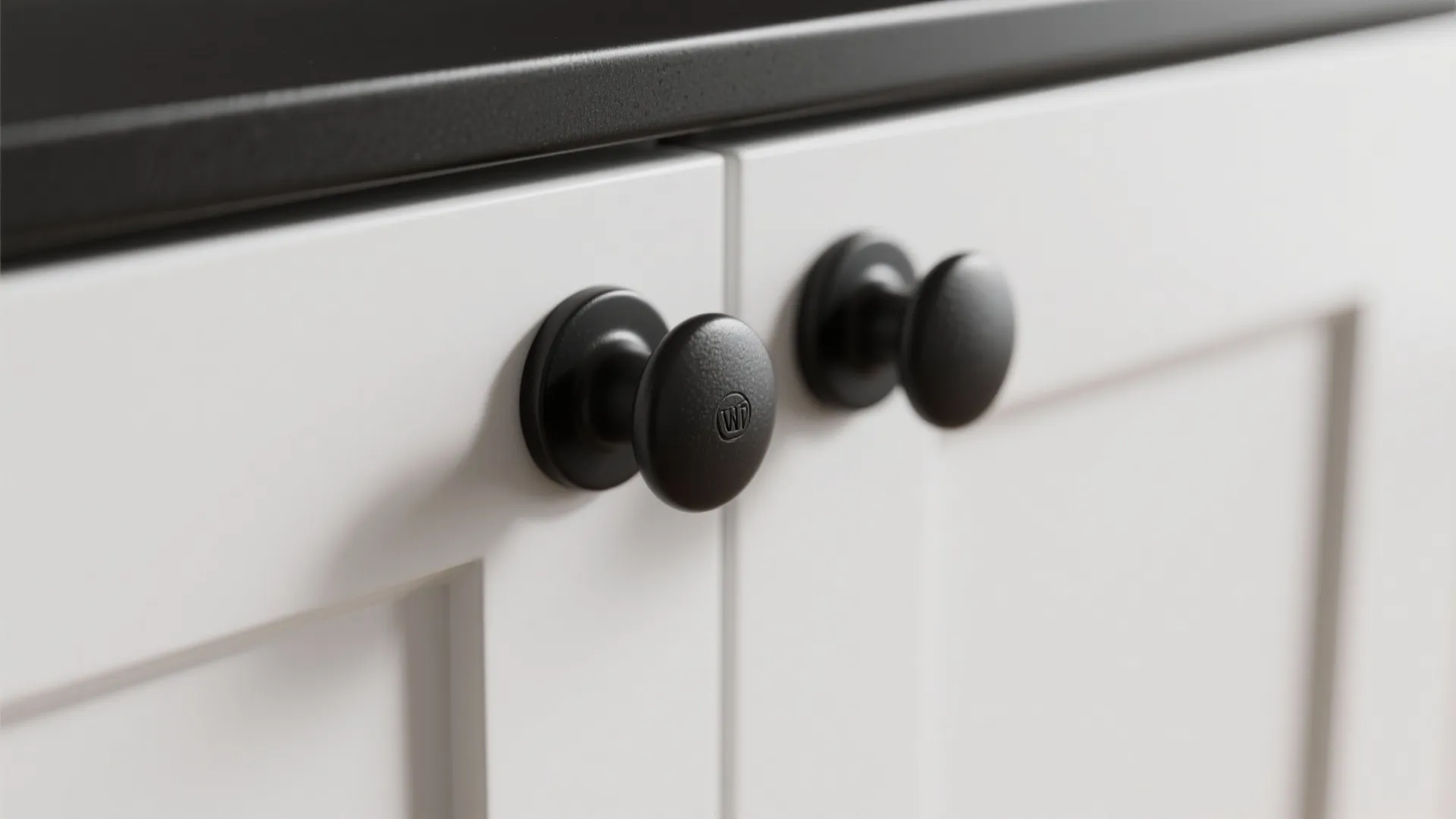 1. Matte black pulls for a modern minimalist look