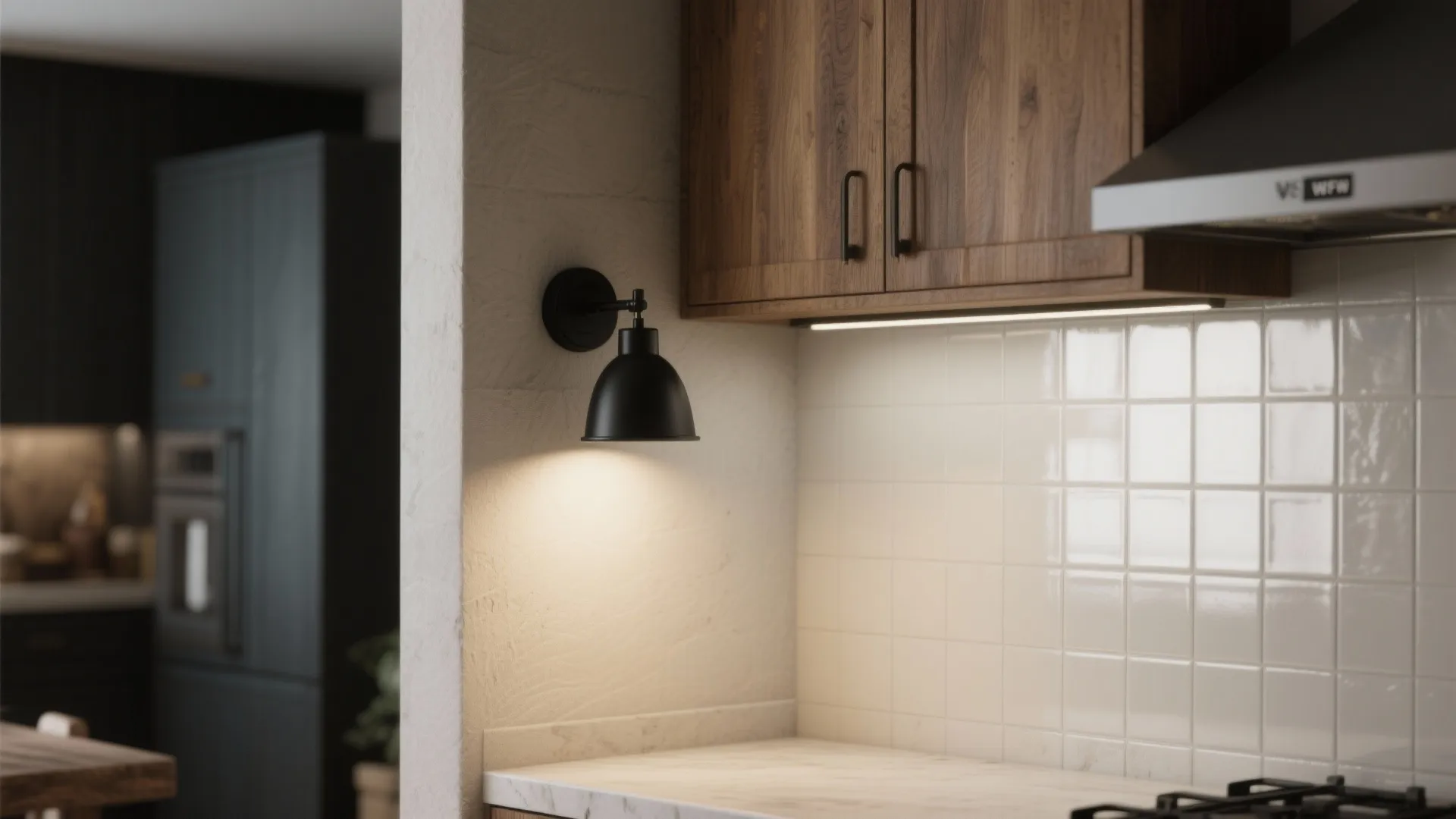 3. Minimal Matte-Black Sconces