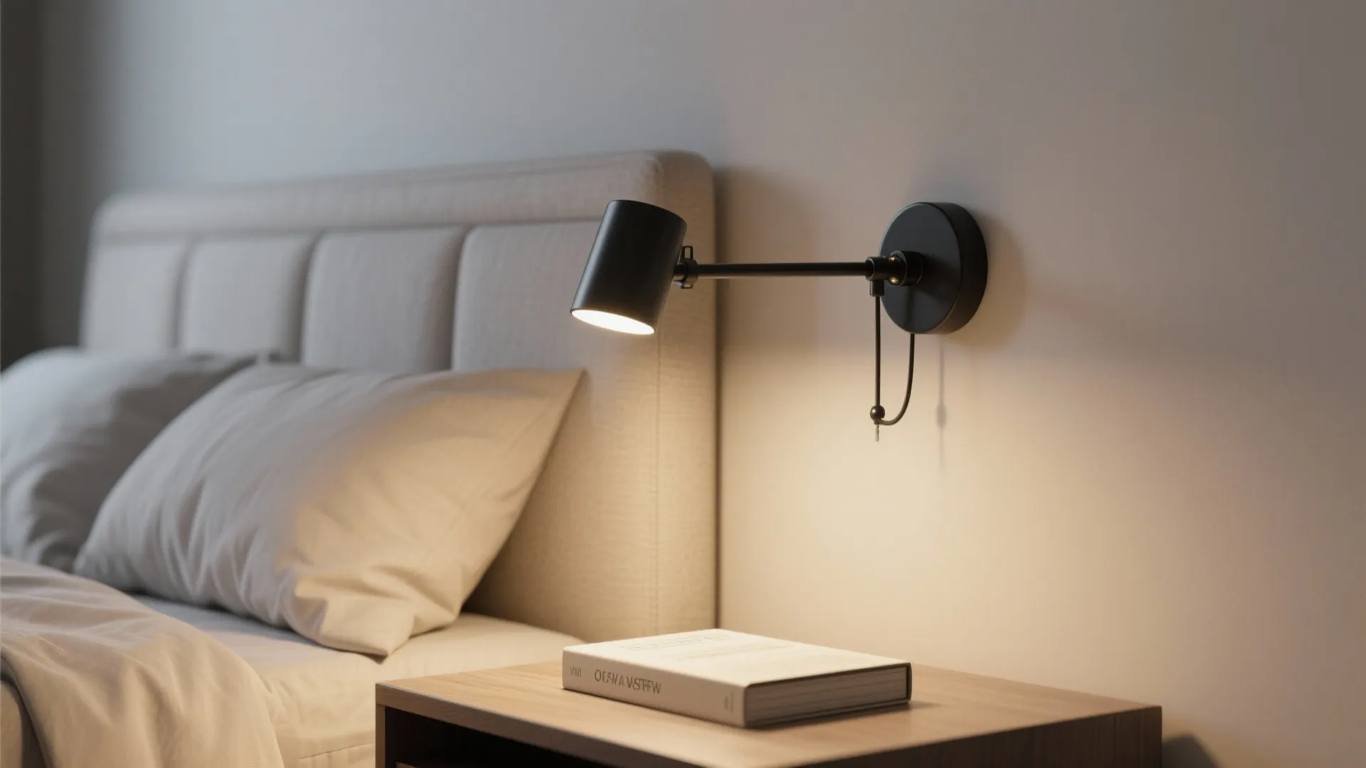 1. Narrow swing-arm sconces for bedside nooks