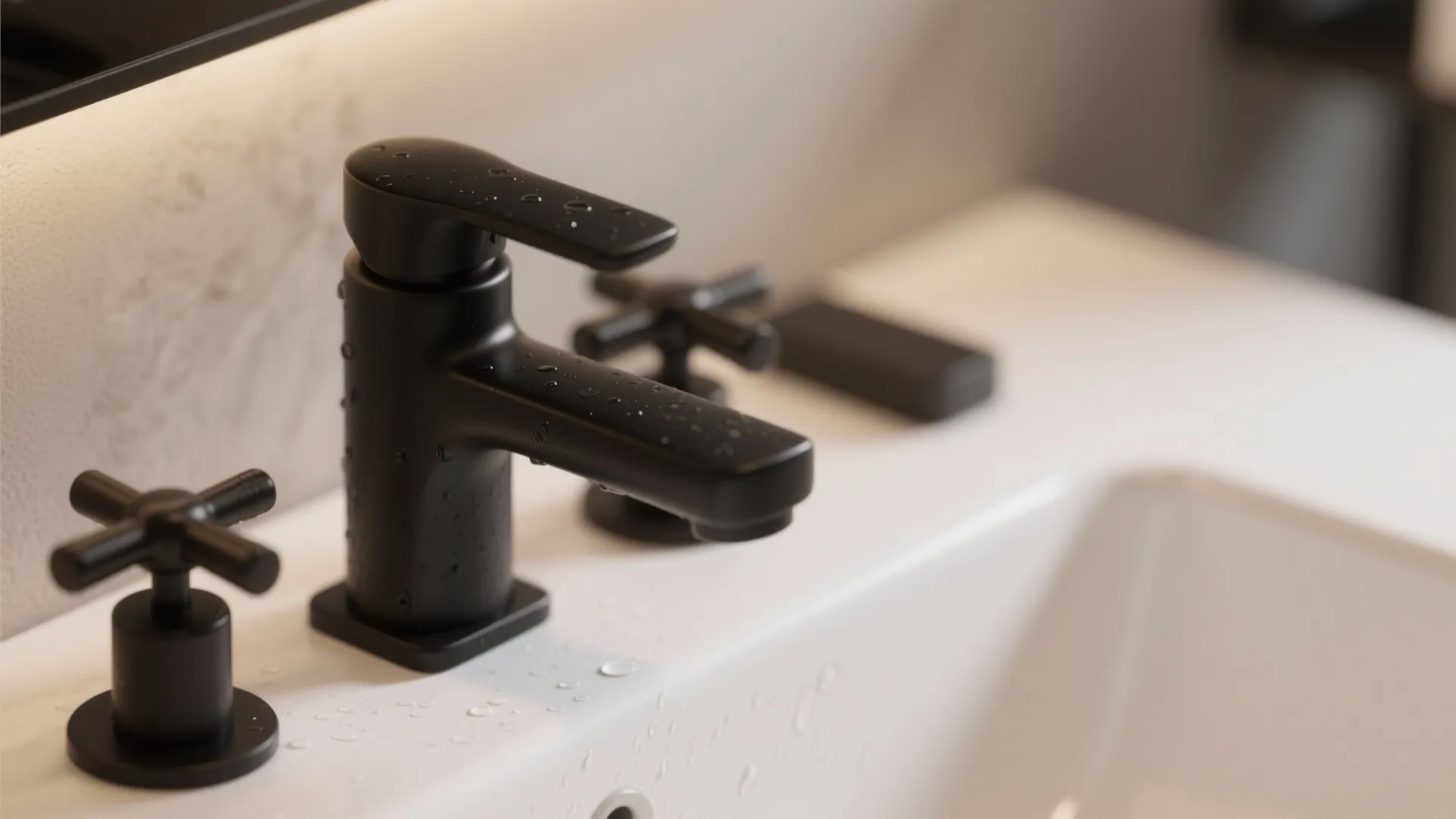 2. Matte Black Fixtures, Sparingly