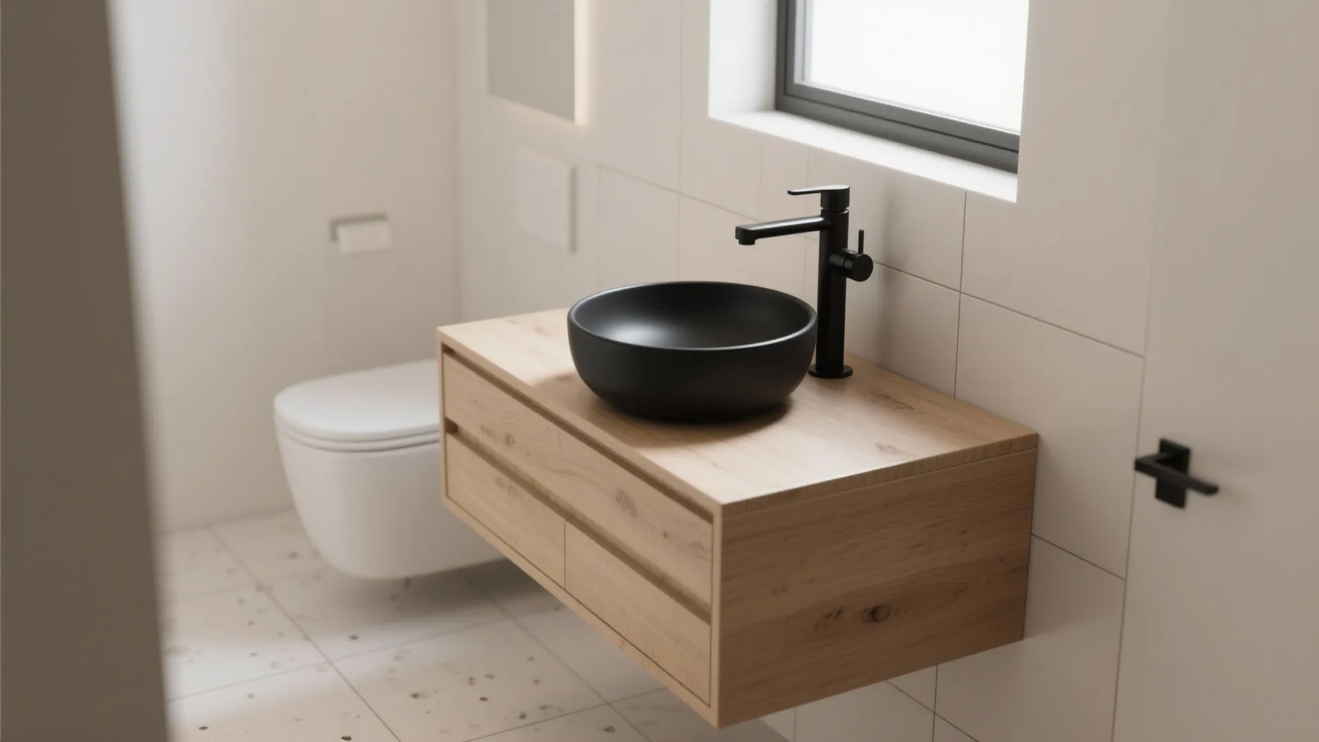 2. Matte black for modern contrast