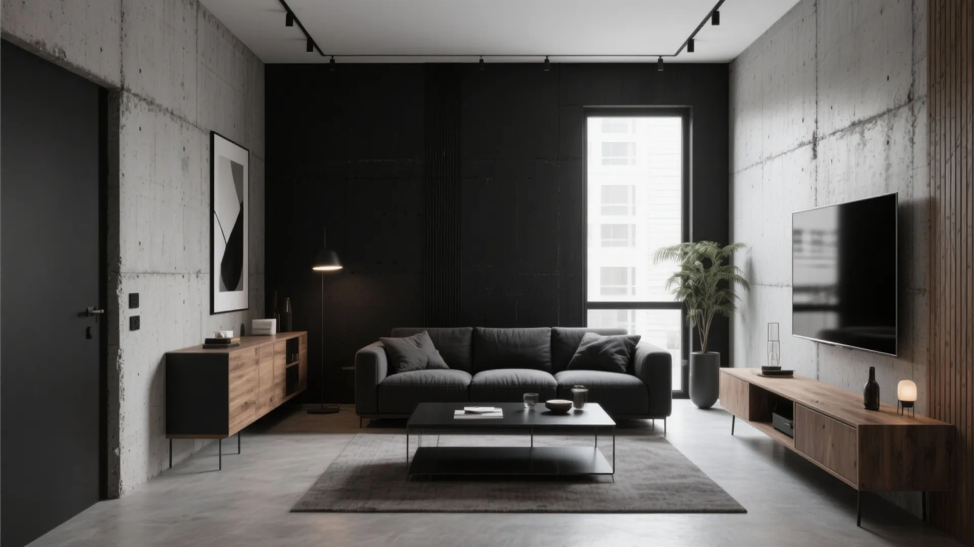 9. Matte Black Modern Edge