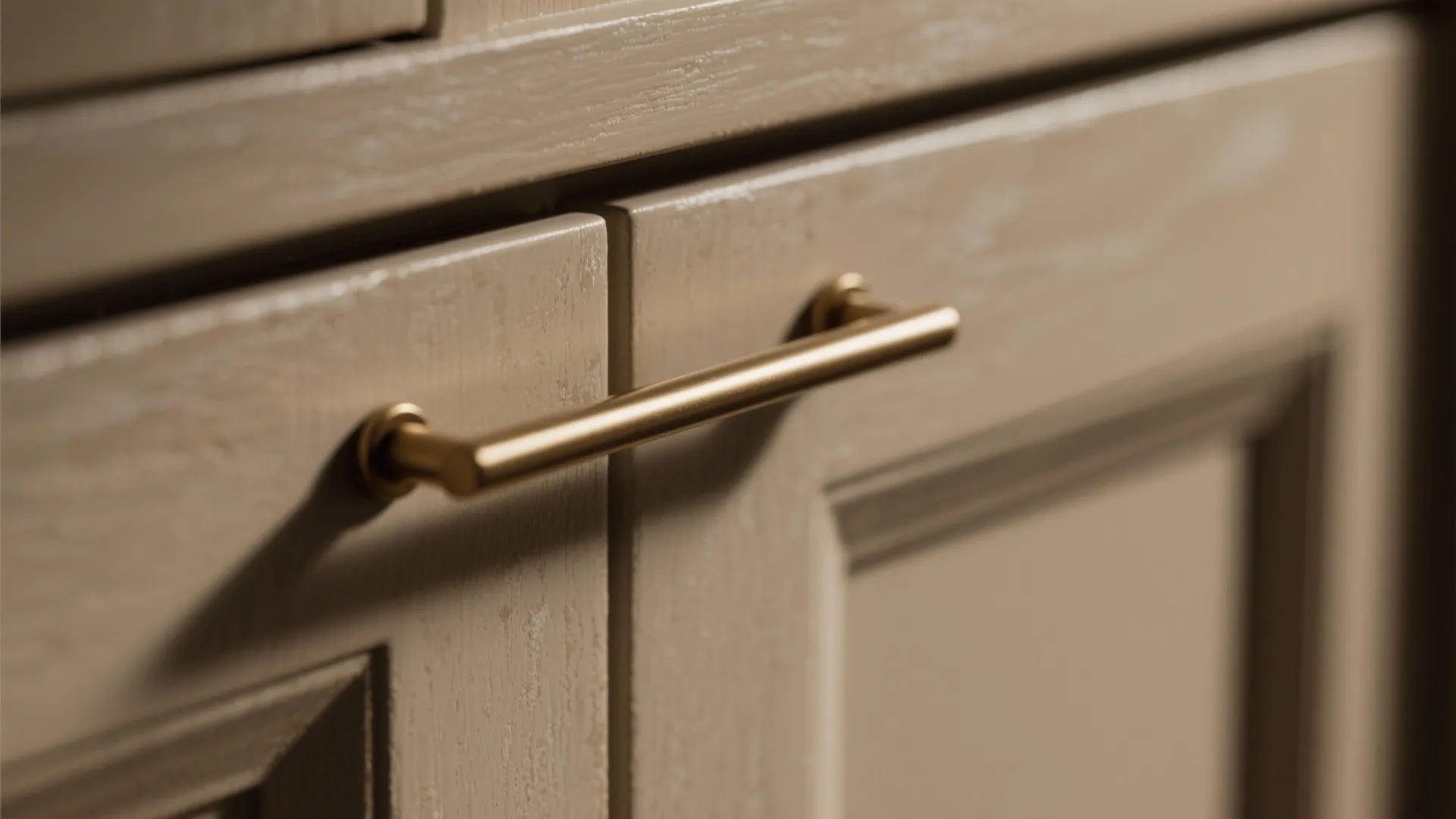 2. Add matte brass hardware for a subtle shine