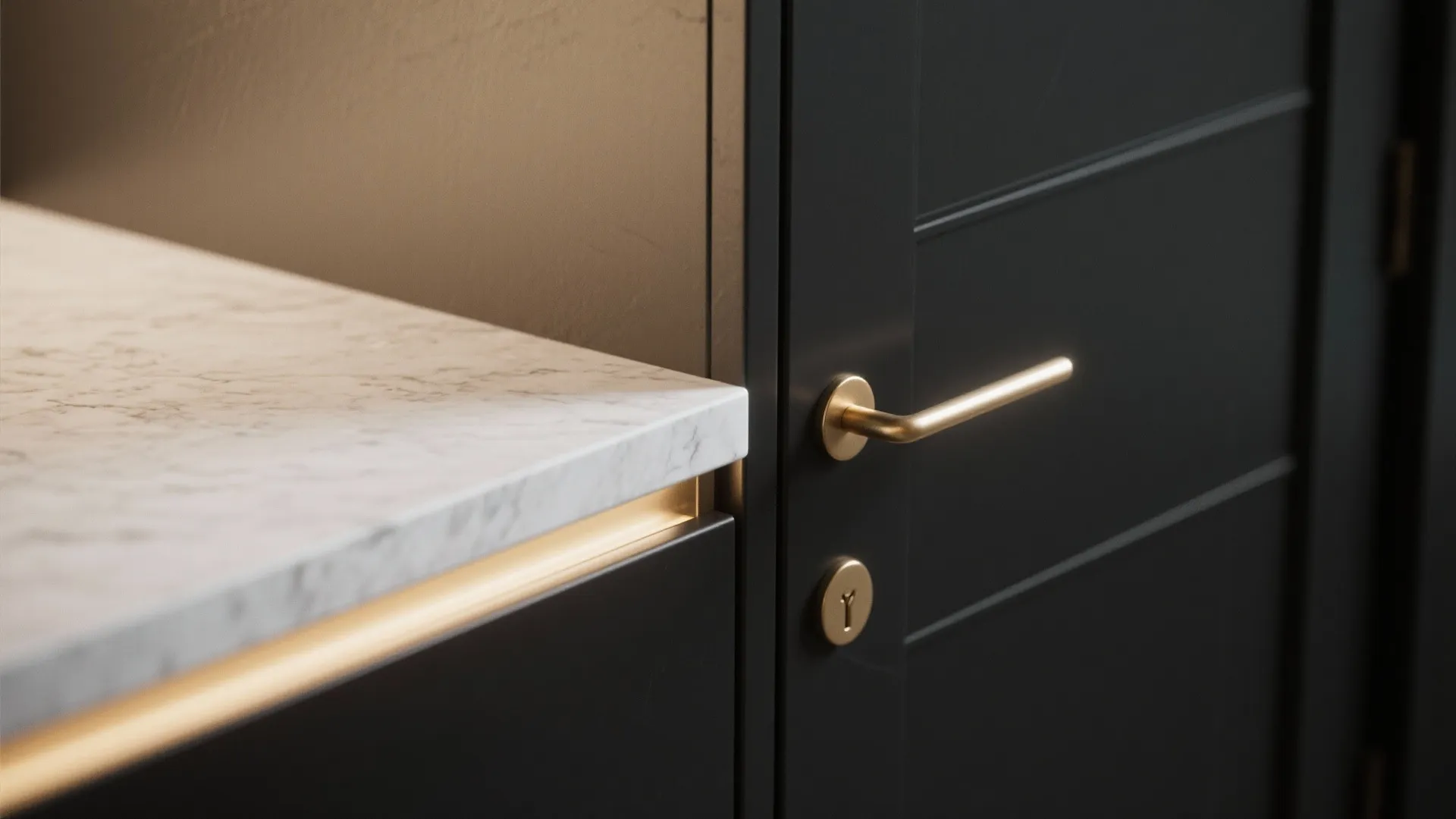 1. Monochrome Minimalism with Matte Cabinets