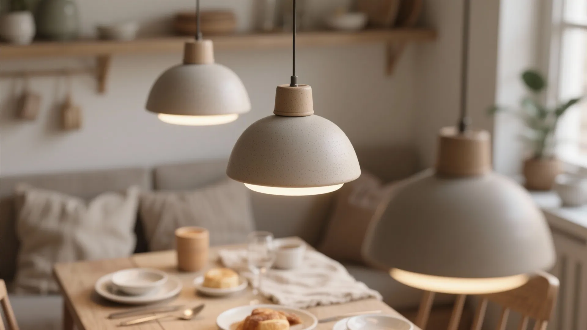 5. Matte Ceramic Pendants to Add Warmth and Texture
