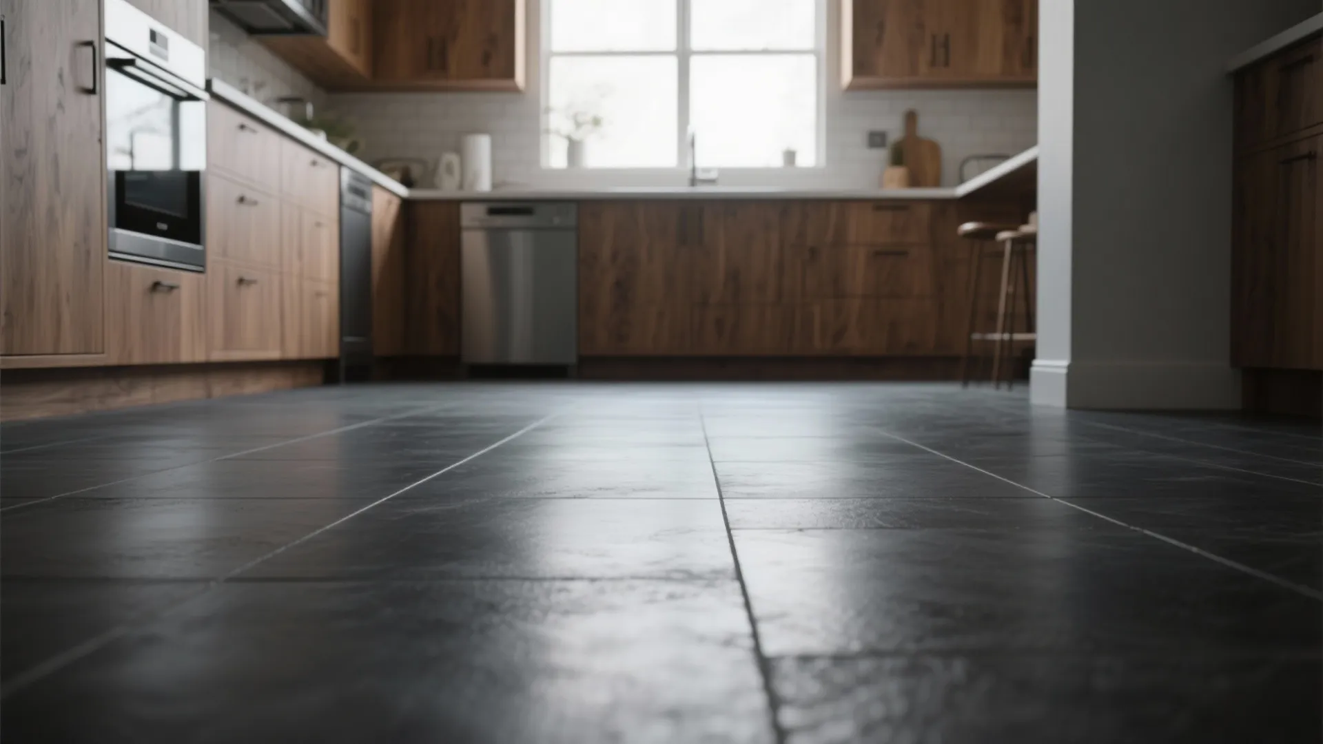 1. Matte Charcoal Tiles