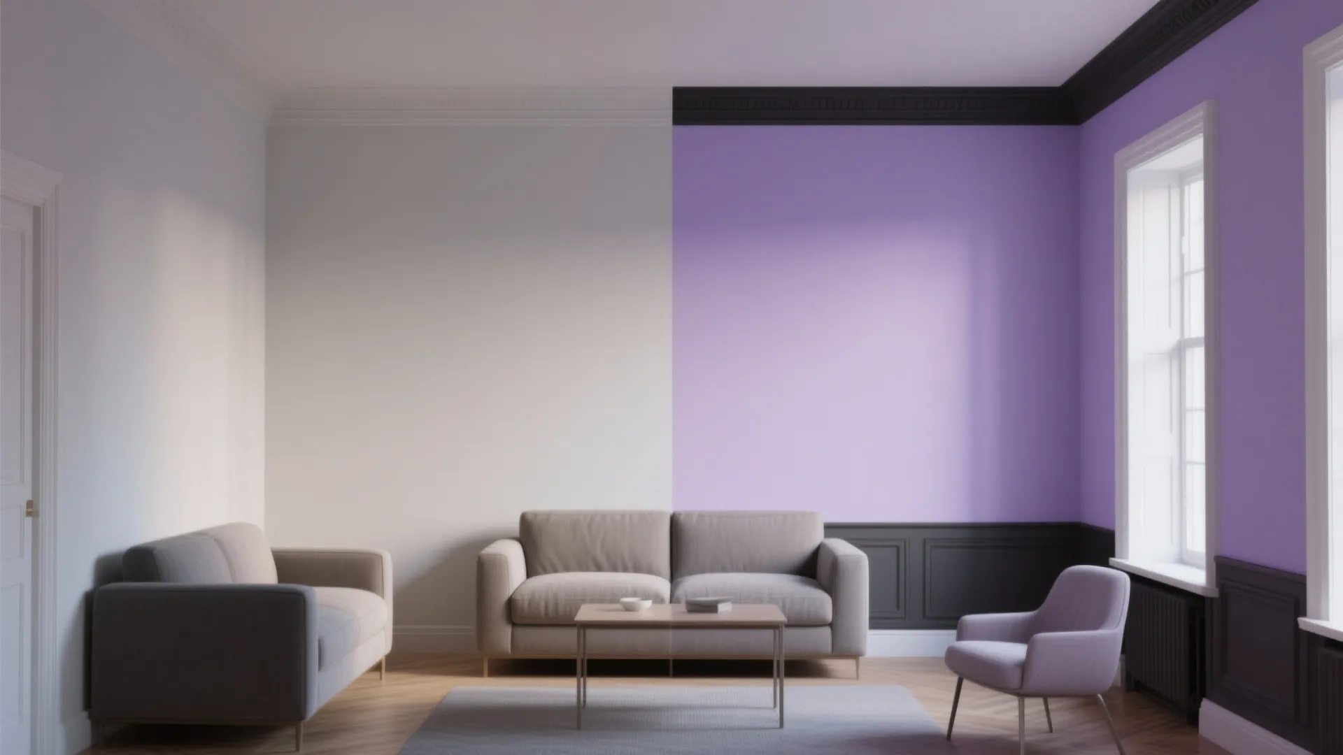 3. Matte Light Purple All-over with High-Contrast Trim