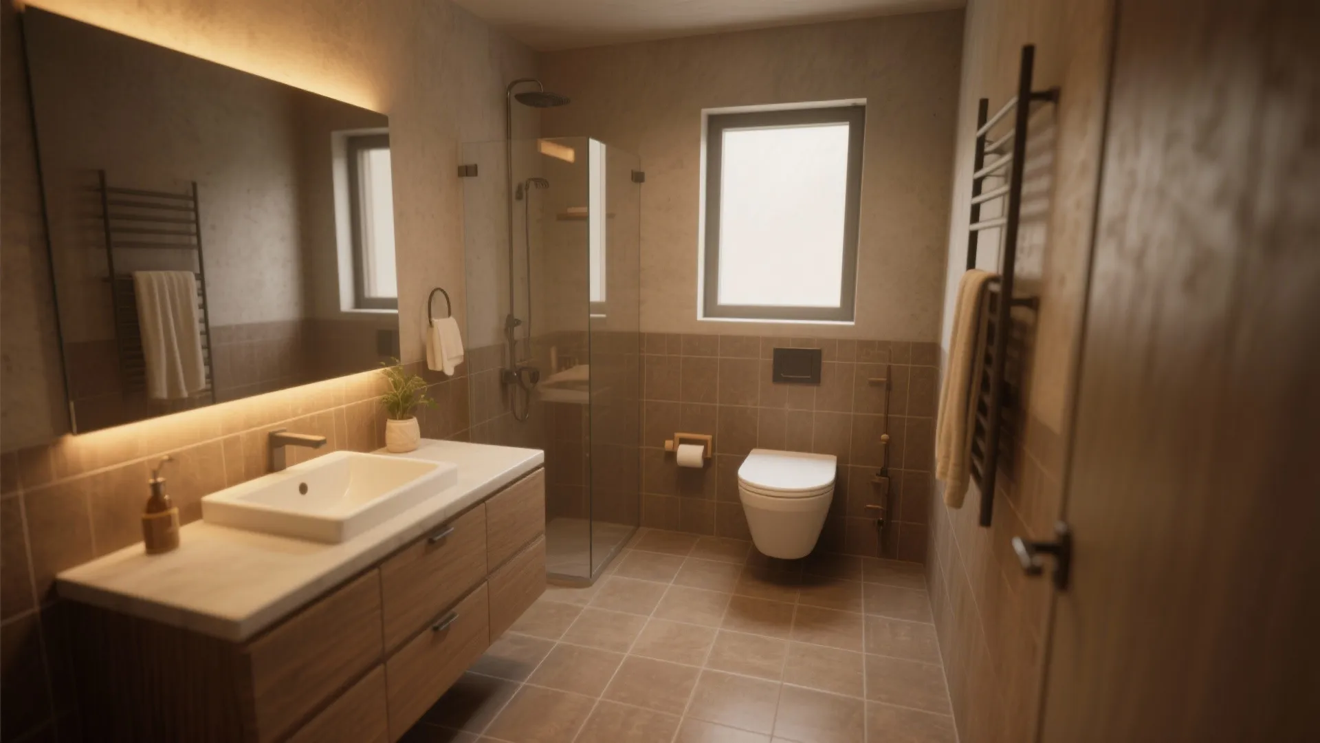 9. Matte Finish Porcelain in Earth Tones