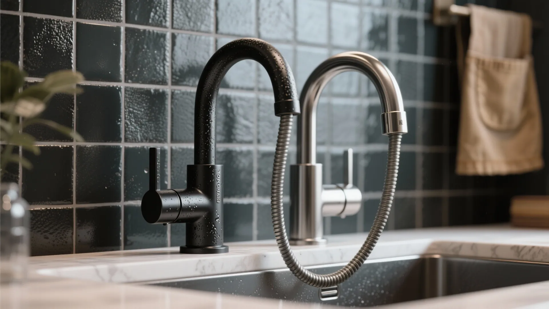 3. Industrial matte finishes that hide water spots