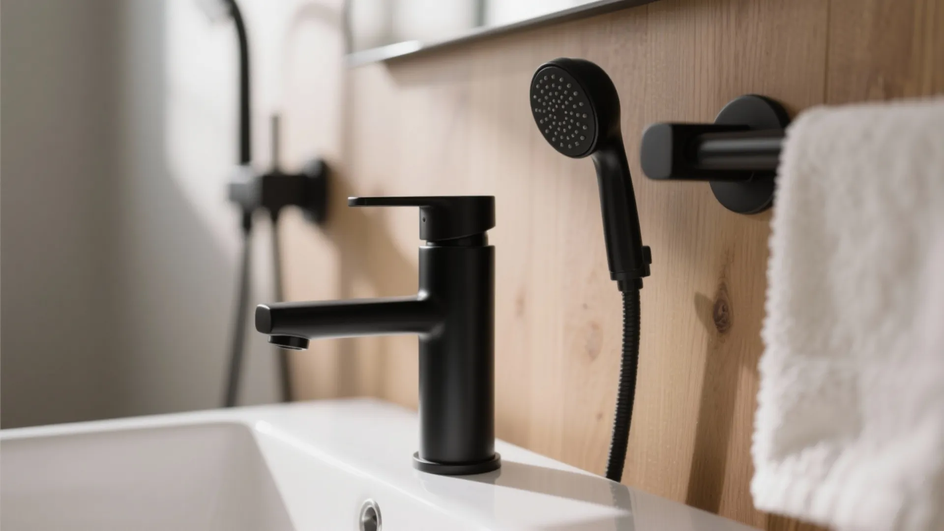 1. Matte Black Fixtures for Instant Drama