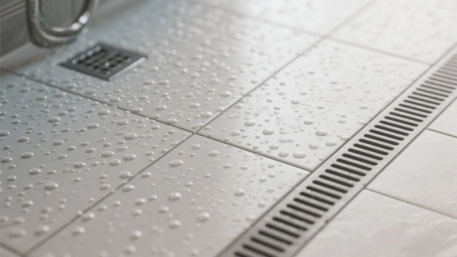 Matte Porcelain on the Floor, Soft Sheen on the Walls