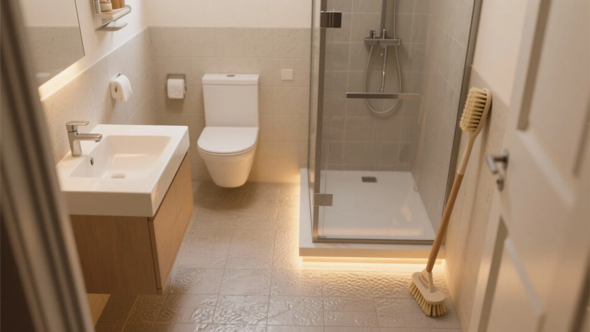 Matte, slip-resistant floor tiles for daily safety