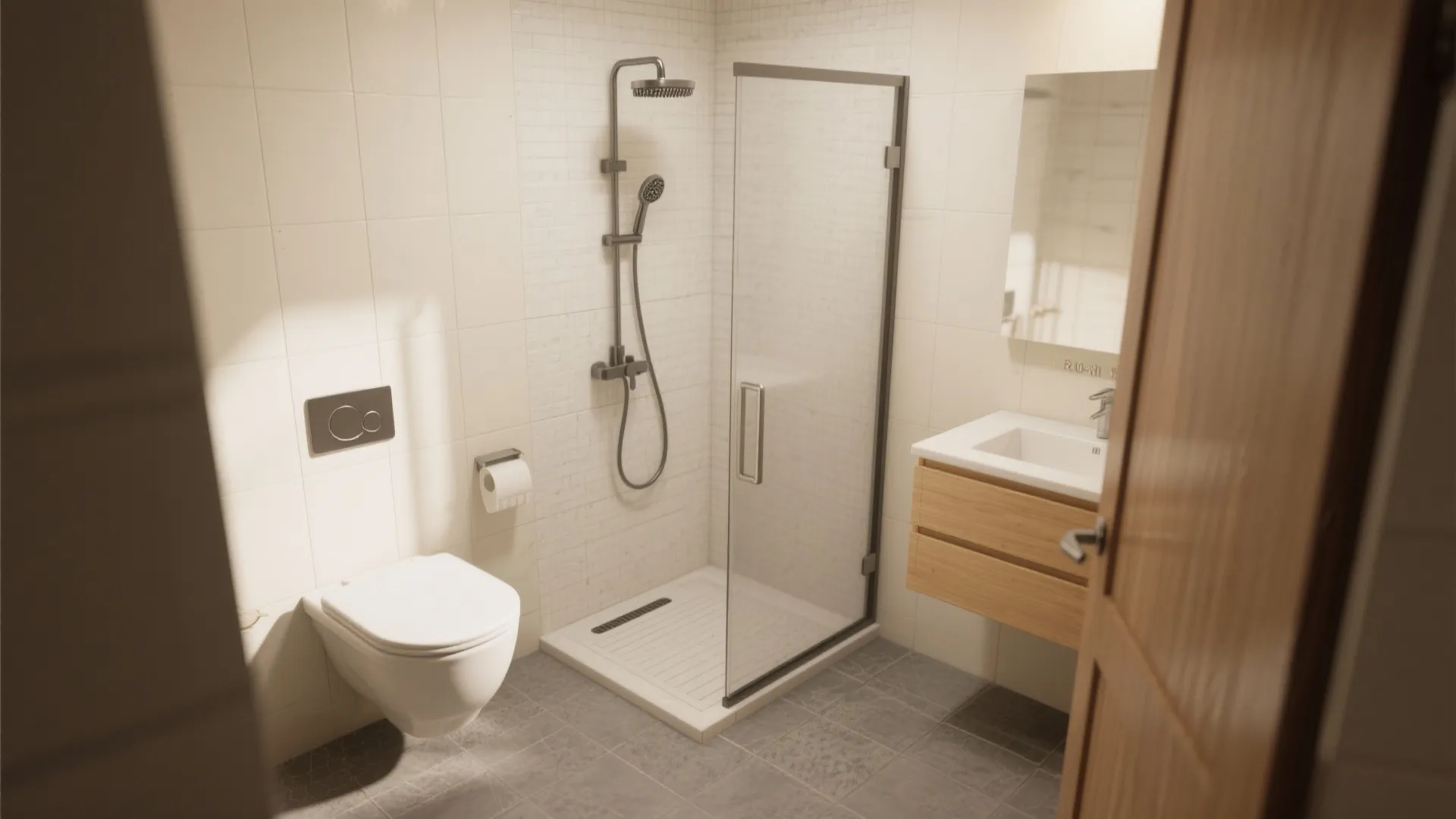 Matte Non-Slip Floors With Light Walls