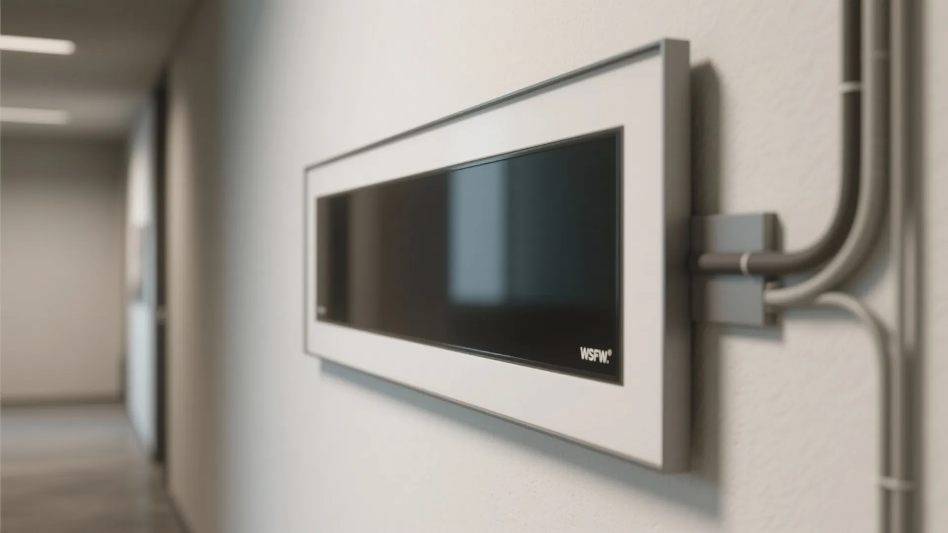 Minimal Framed Wall with Concealed Cabling