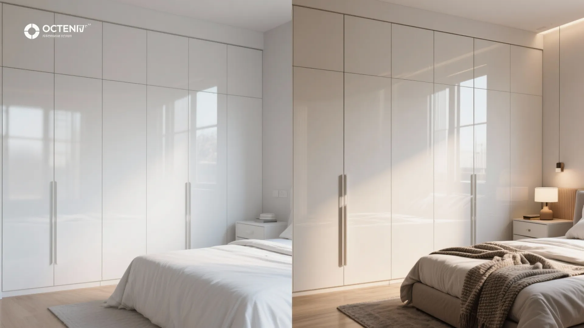 5. Mix matte and gloss cabinetry for balance