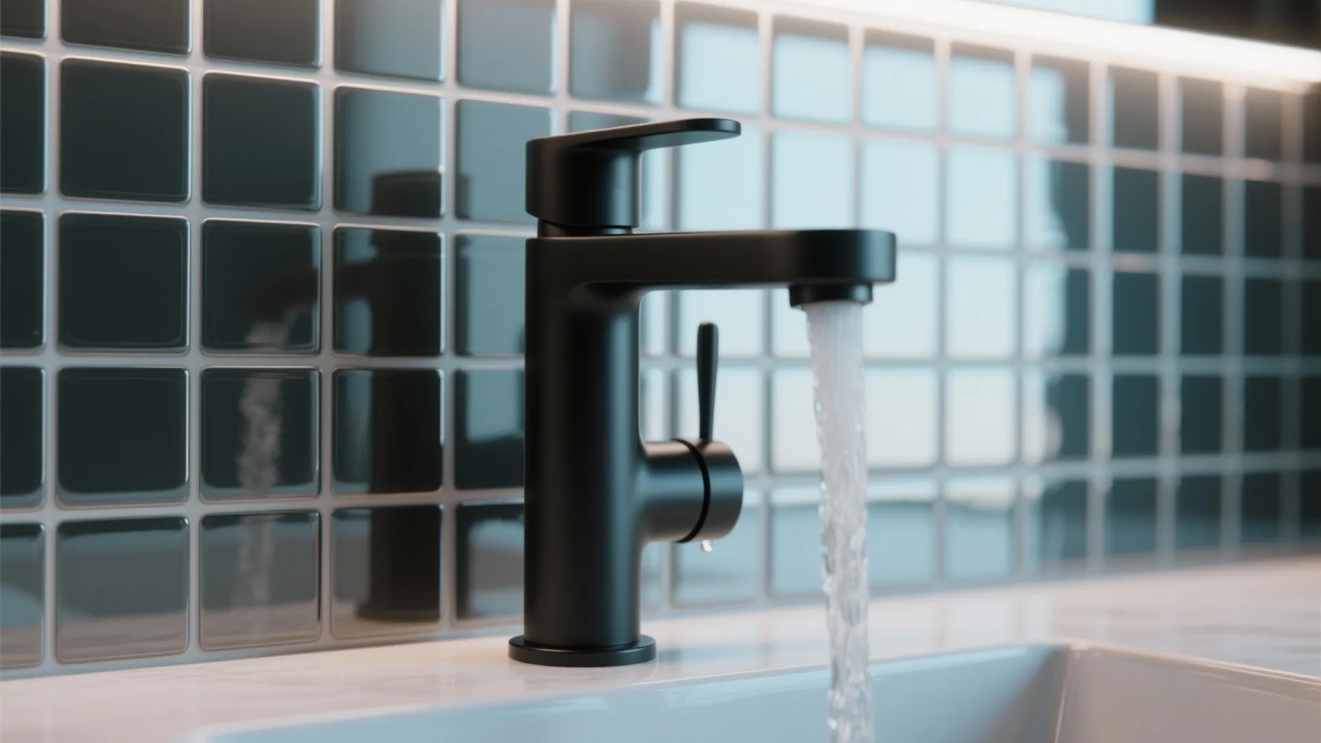 4. Mix textures: matte faucets with glossy backsplashes
